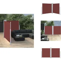 vidaXL Store latéral extensible Marron 100 x 600 cm - Parasols & Protection solaire