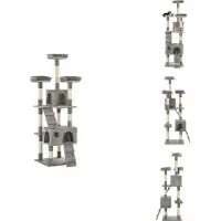 vidaXL Arbre à chat avec griffoirs en sisal 170 cm Gris - Arbres à chats