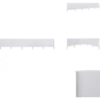vidaXL Tissu de protection contre le vent en 5 parties 600 x 120 cm Blanc sable - Parasols et ombrelles