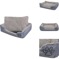 vidaXL Lit pour chien avec coussin rembourré taille L Gris - Lits pour chiens