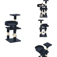 vidaXL Arbre à chat avec colonnes en sisal 65 cm Bleu - Arbres à chats