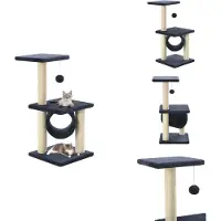 vidaXL Arbre à chat sisal 65 cm bleu foncé - Arbres à chats