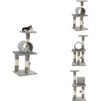 vidaXL Arbre à chat Sisal 65 cm Gris - Arbres à chats