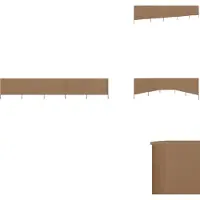 vidaXL Tissu brise-vent 5 pièces 600 x 160 cm Taupe - Parasols & Ecrans solaires