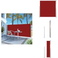 vidaXL Marquise latérale extensible 140x300 cm Rouge - Parasols & Protection solaire