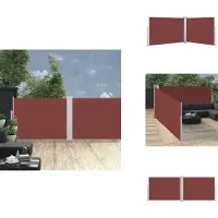 vidaXL Store latéral extensible Marron 120 x 1000 cm - Parasols & Protection solaire