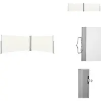 vidaXL Marquise latérale extensible 160x600 cm Crème - Parasols & Protection solaire