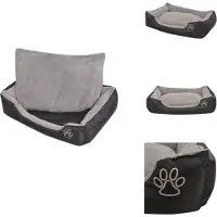 vidaXL Lit pour chien avec coussin rembourré taille L Noir - Lits pour chiens