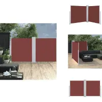 vidaXL Store latéral extensible Marron 120 x 600 cm - Parasols & Protection solaire