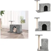 vidaXL Arbre à chat avec colonne à griffer en sisal gris clair 51 cm - Arbres à chat