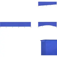 vidaXL 5 pièces de toile pare-vent 600 x 80 cm bleu azur - Parasols et protections solaires