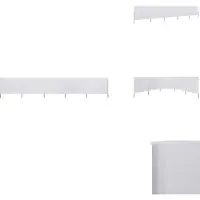 vidaXL Tissu de protection contre le vent en 5 parties 600 x 80 cm blanc sable - Parasols et ombrelles