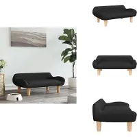 vidaXL Lit pour chien noir 70x40x24 cm Tissu - Lits pour chiens