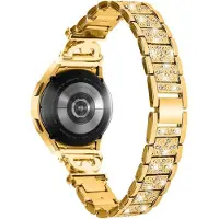Cover-Discount Bracelet en acier inoxydable avec strass 20mm or (20 mm, Acier inoxydable), Sangles de montre, Or