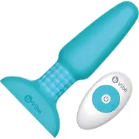 B-Vibe - vibromasseur anal perles rotatives rechargeable - silicone turquoise