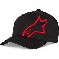 Alpinestars Casquette Corp Shift 2 Curved Brim Black Red, Taille: S/M