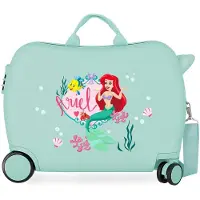 Disney unisex pour enfant. 4489824 Valise enfant 2 roues multidirectionnelles Ariel Princess Celebration turquoise -38x50x20cm (OSFA),