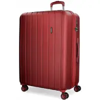 Movom unisex. 5319366 Grande valise Wood rigide Rouge -52x75x33cm- (OSFA), Synthétique, ABS/Polycarbonate, Big