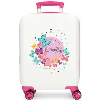 Movom unisex. 3721361 Butterfly valise cabine rigide 50 cm blanc (OSFA), ABS/Polycarbonate