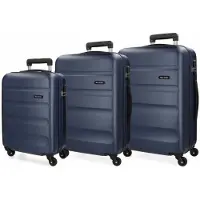 Joumma Bags ROLL ROAD Flex Bleu marine, Kit de voyage ABS, 55-65-75cm, 5849462