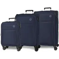 Joumma Bags MOVOM Atlanta Azul Ensemble de valises de luxe en textile, 77cm/66cm/55cm, 5318422