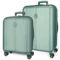 Joumma Bags EL POTRO Vera Green, Set de valises de voyage de luxe en ABS, 70/55cm, 5338923