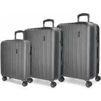 Joumma Bags MOVOM Wood Antracite, kit de voyage de luxe en ABS, 75cm/65cm/55cm, 5319462