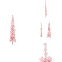 vidaXL Semi-sapin de Noël artificiel avec support Svelte Rose 210 cm - Sapins de Noël