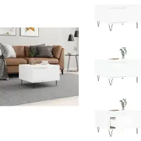 vidaXL Table basse blanche 55x55x36,5 cm Bois composite - Tables basses