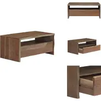 vidaXL Table basse en acacia massif à bords naturels 90x50x40 cm Gris - Tables basses
