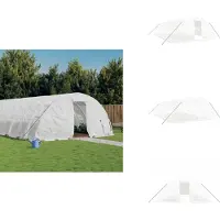 vidaXL Serre avec cadre en acier blanc 40 m² 8x5x2,3 m - Serres