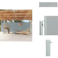vidaXL Marquise latérale extensible 180x600 cm Gris - Parasols & Protection solaire