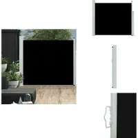 vidaXL Marquise latérale extensible 100×300 cm Noir - Parasols & Protection solaire