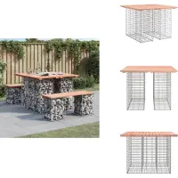 vidaXL Banc de jardin en gabions 100x102x72 cm bois massif Douglas - Bancs de jardin