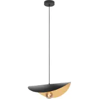 Stars of Light Suspension noire Saceda avec détails dorés, diamètre 41 cm