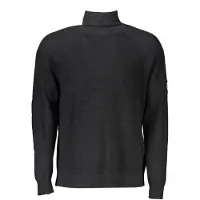 Calvin Klein Hommes, Pull-over, Black Wool Mens Sweater, Bleu, Noir, (M)