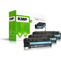KMP Printtechnik AG 1233,003 Toner HP Rainbow-Kit CL PRO 300/400 Color H-T-196CMY