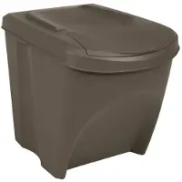 vidaXL Mülldosen 3 ST Stapelbar 75 l Polypropengrau