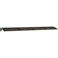 vidaXL Auvent de porte Noir 400x75 cm Polycarbonate