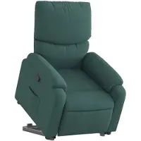 vidaXL Fauteuil relax avec releveur Vert foncé Tissu