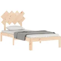 vidaXL Lit en bois massif sans matelas 90x200 pin