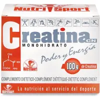 Nutrisport Monohydrate Creatine Powder Neutral Flavour 100g Blanc