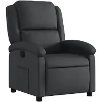 vidaXL Fauteuil relax noir cuir véritable