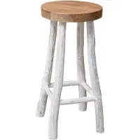 vidaXL Tabouret de bar en teck massif