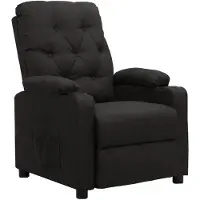 vidaXL Fauteuil relax noir tissu
