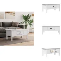 vidaXL Table basse BODO Blanc 100x55x45 cm Pin massif - Tables basses