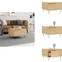 vidaXL Table basse Chêne Sonoma 55x55x36,5 cm Bois composite - Tables basses