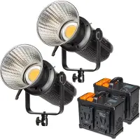 Walimex LED Niova 500 Plus Daylight 500W 2er Set (éclairage de studio), Lumière continue, Noir