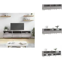 vidaXL Armoire TV Gris Sonoma 150x30x44,5 cm Bois composite - Meuble TV