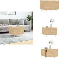 vidaXL Table basse Chêne Sonoma 50x50x40 cm Bois composite - Tables basses
